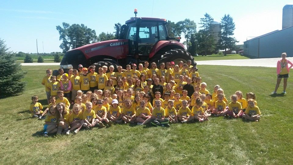 Group of kids from the YMCA summer camp